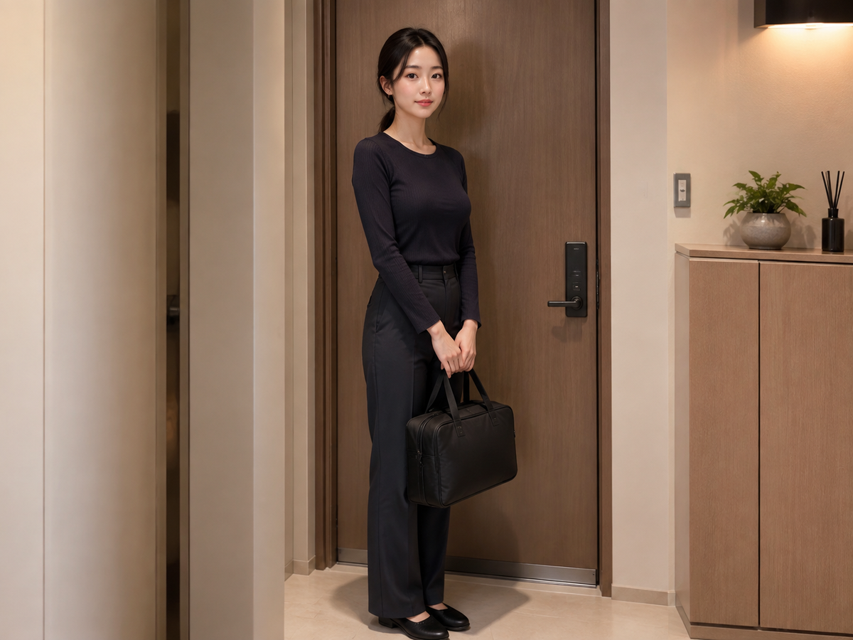 인천 주안 방문 홈케어 일정을 준비하는 젊은 성인 한국 여성 관리사